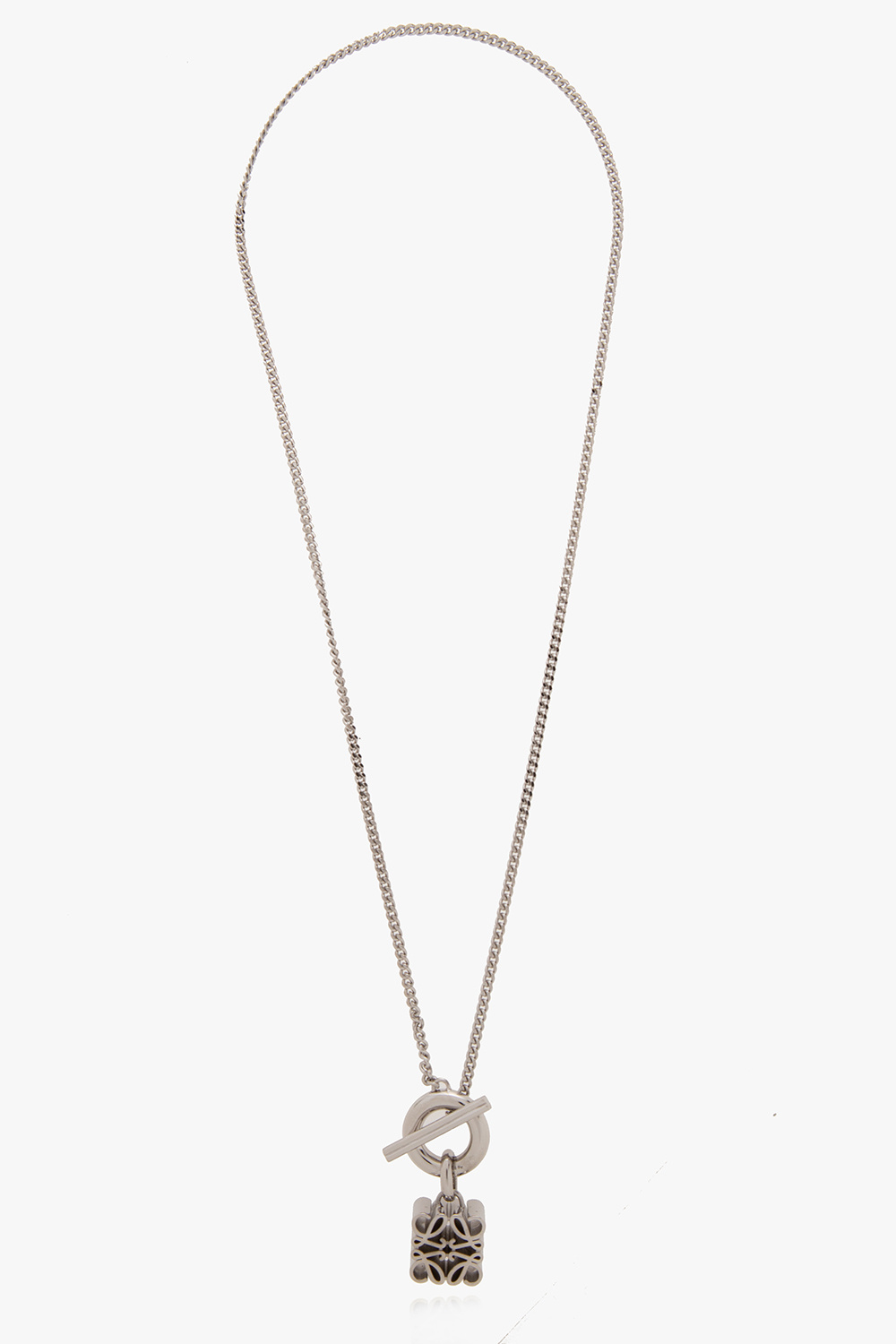loewe shawl collar shearling jacket - Silver necklace Loewe